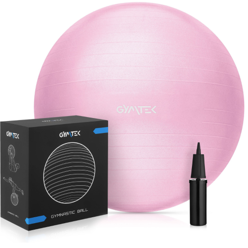 Купити Фітбол  Gymtek 65 cm рожевий + насос у Києві - фото №1